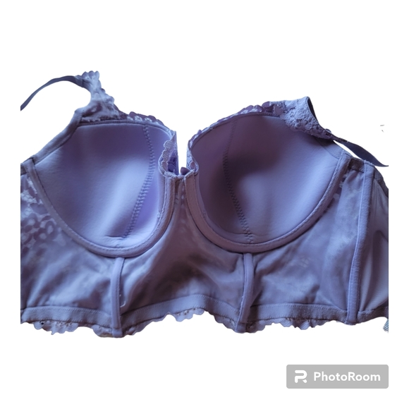Victoria's Secret Body By Victoria Lined Demi Violet Lace Size 34DDD - Picture 10 of 14